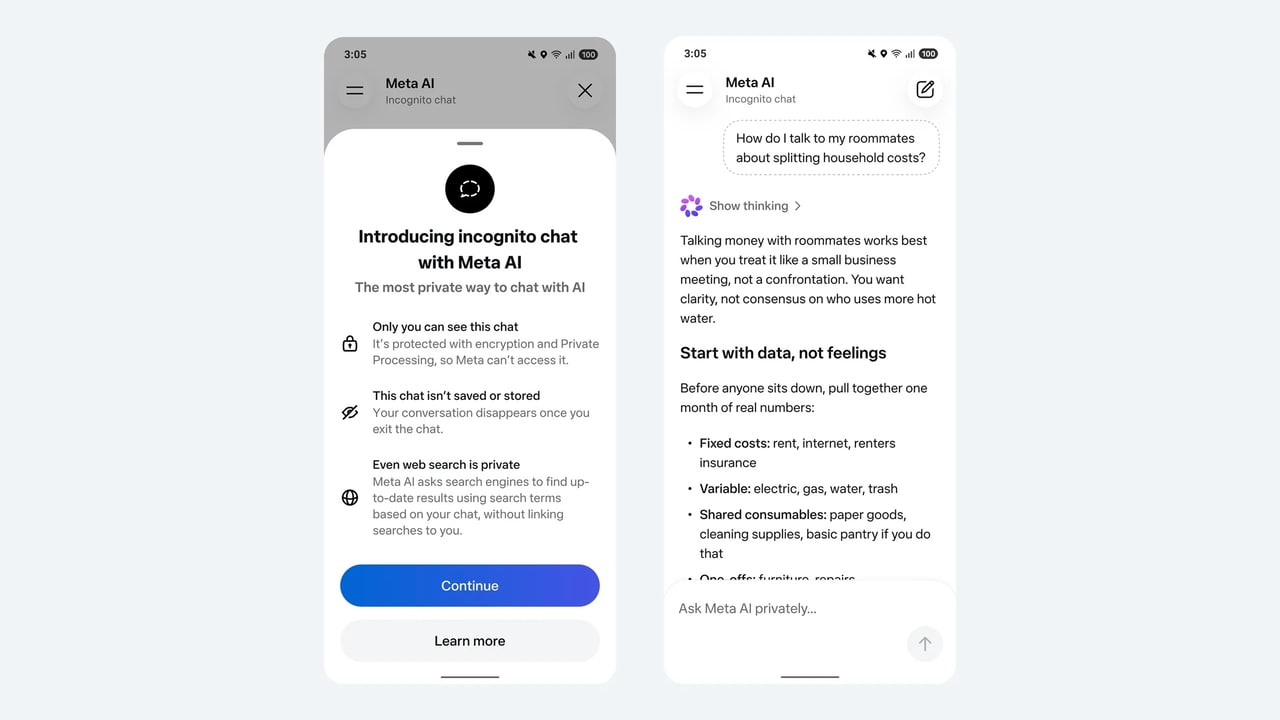 Meta Announces 'Incognito Chat' for Private AI Conversations on WhatsApp and Meta AI App