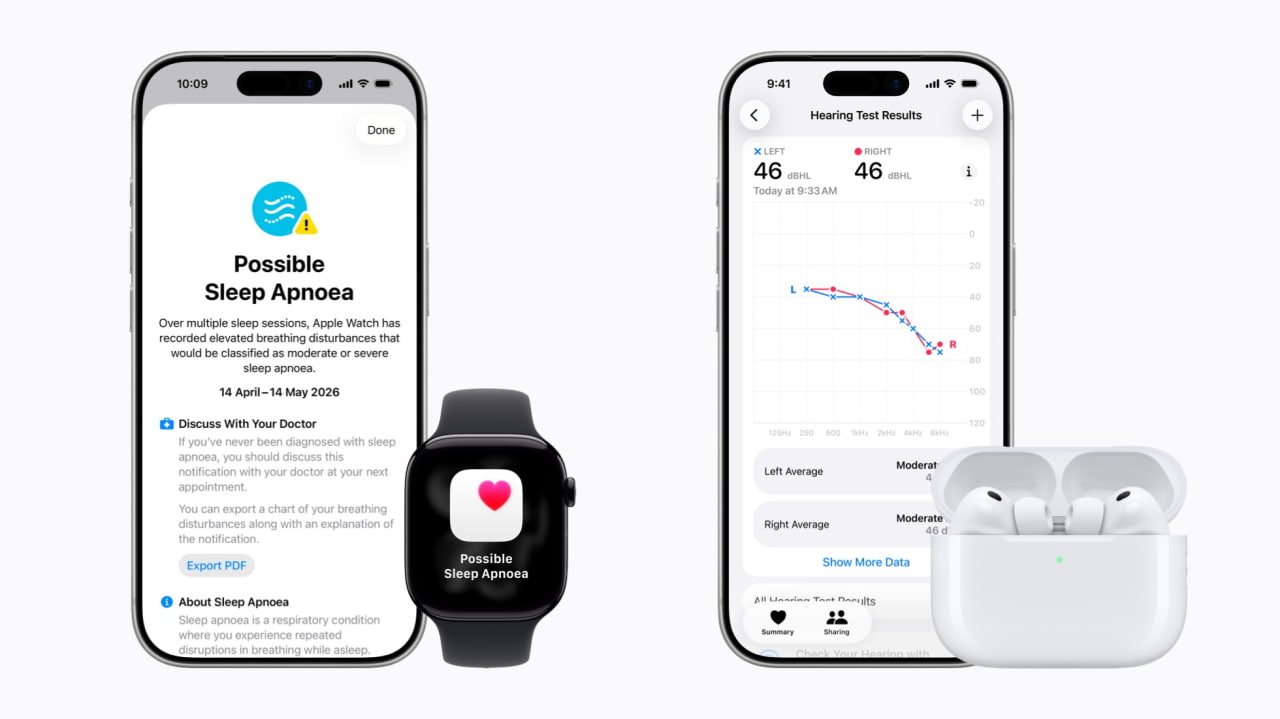 Apple запускает функции уведомлений об апноэ во сне и проверки слуха в Индии