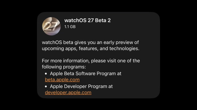 Apple Seeds watchOS 27 Beta 2 to Developers [Download]
