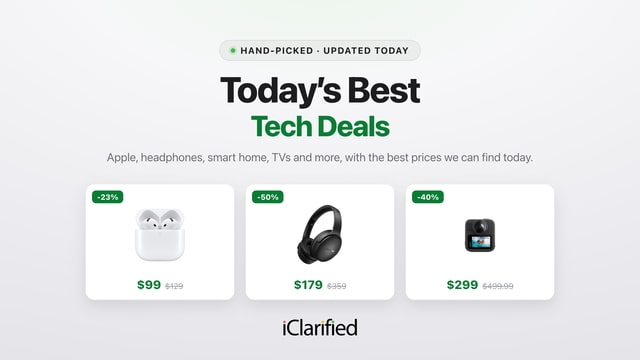 Today's Best Tech Deals: AirPods 4 for $99, Bose QuietComfort 50% Off, and More