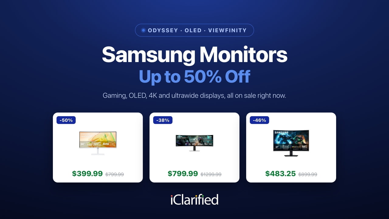 Samsung Offers Up to 50% Off Odyssey Gaming, OLED, and 4K Monitors