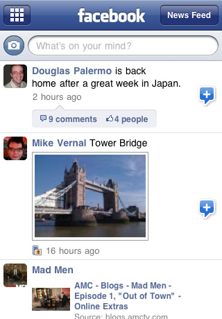 Facebook Updates iPhone App With Video, Events Wall