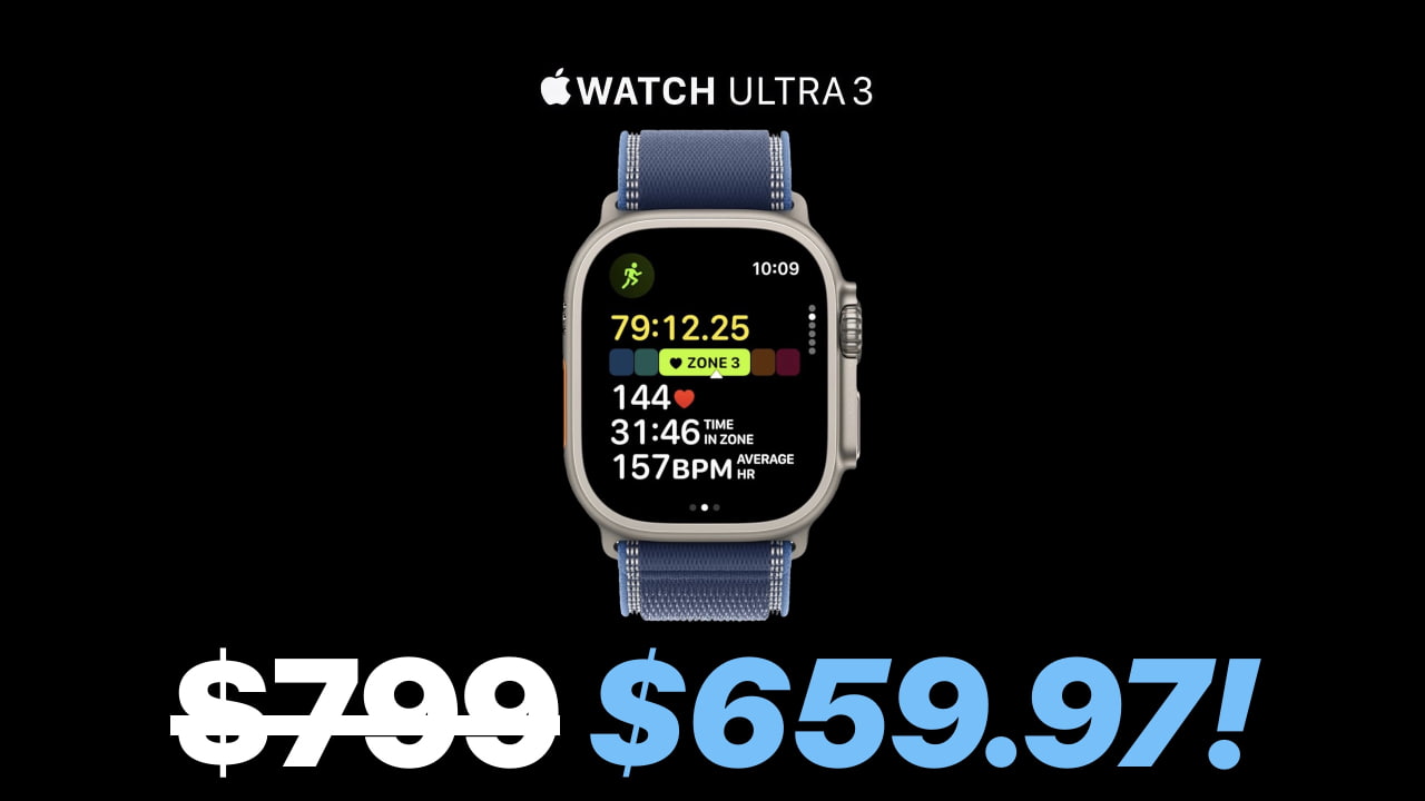 Apple Watch Ultra 3 подешевел до $659,97 на Amazon — всего на $10 выше исторического минимума [Скидка]