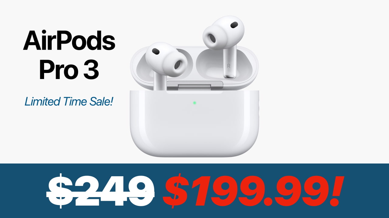 Наушники AirPods Pro 3 снова в продаже по цене $199.99 (скидка $50) [Скидка]