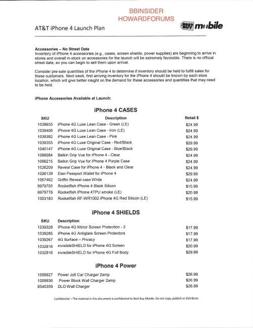 Entire Best Buy iPhone 4 Launch Plan Leaked!