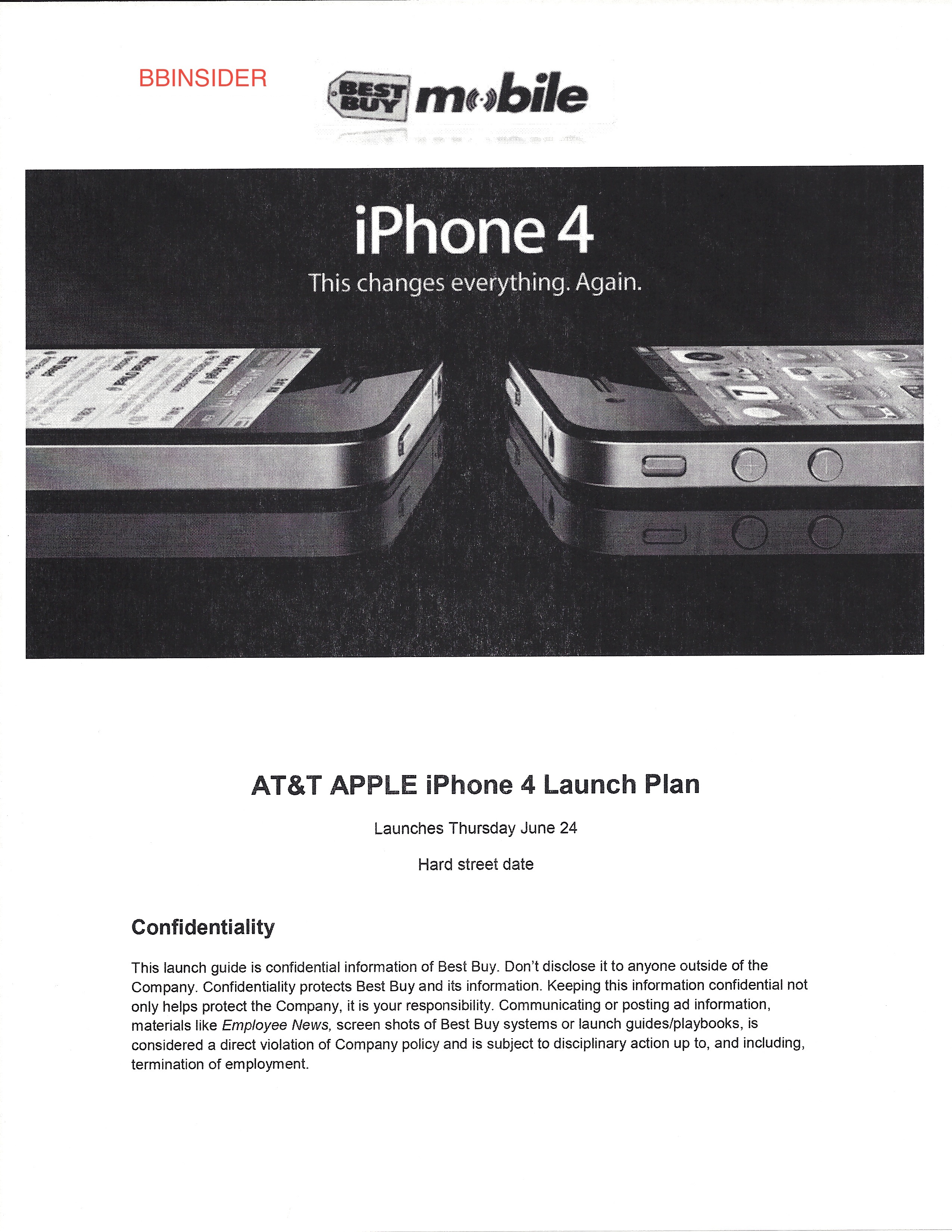 Entire Best Buy iPhone 4 Launch Plan Leaked!