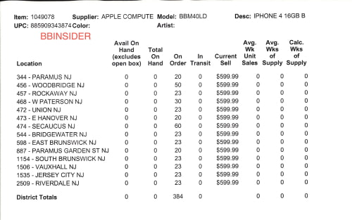 Early iPhone 4 Inventory Details for Some Best Buy Stores