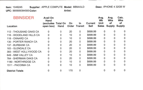 Early iPhone 4 Inventory Details for Some Best Buy Stores