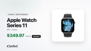 Apple Watch Series 11 Cellular Drops to $349.97 ($149 Off)