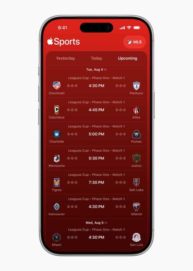 All 62 Leagues Cup Matches Stream on Apple TV Beginning August 4