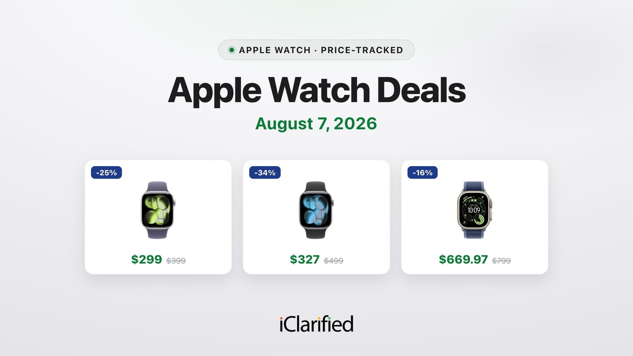 Today's Best Apple Watch Deals: Series 11 Cellular $327, Ultra 3 $669.97, and More