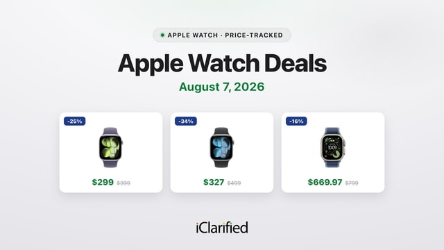 Today's Best Apple Watch Deals: Series 11 Cellular $327, Ultra 3 $669.97, and More