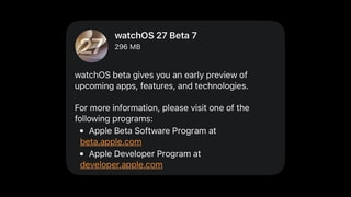 Apple Seeds Seventh Betas of watchOS 27, visionOS 27, and tvOS 27 to Developers [Download]