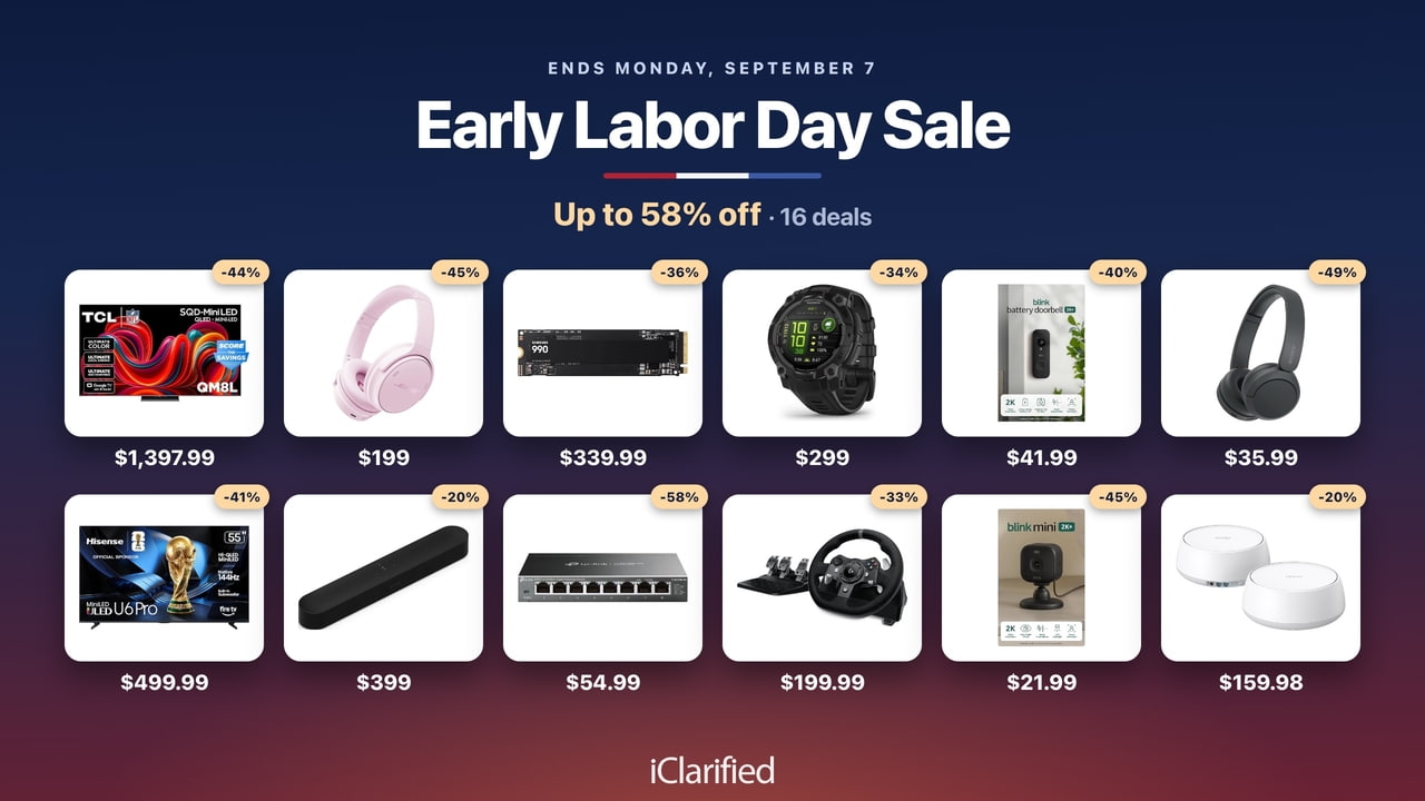 Early Labor Day Tech Deals: Up to 58% Off TVs, Headphones, and More