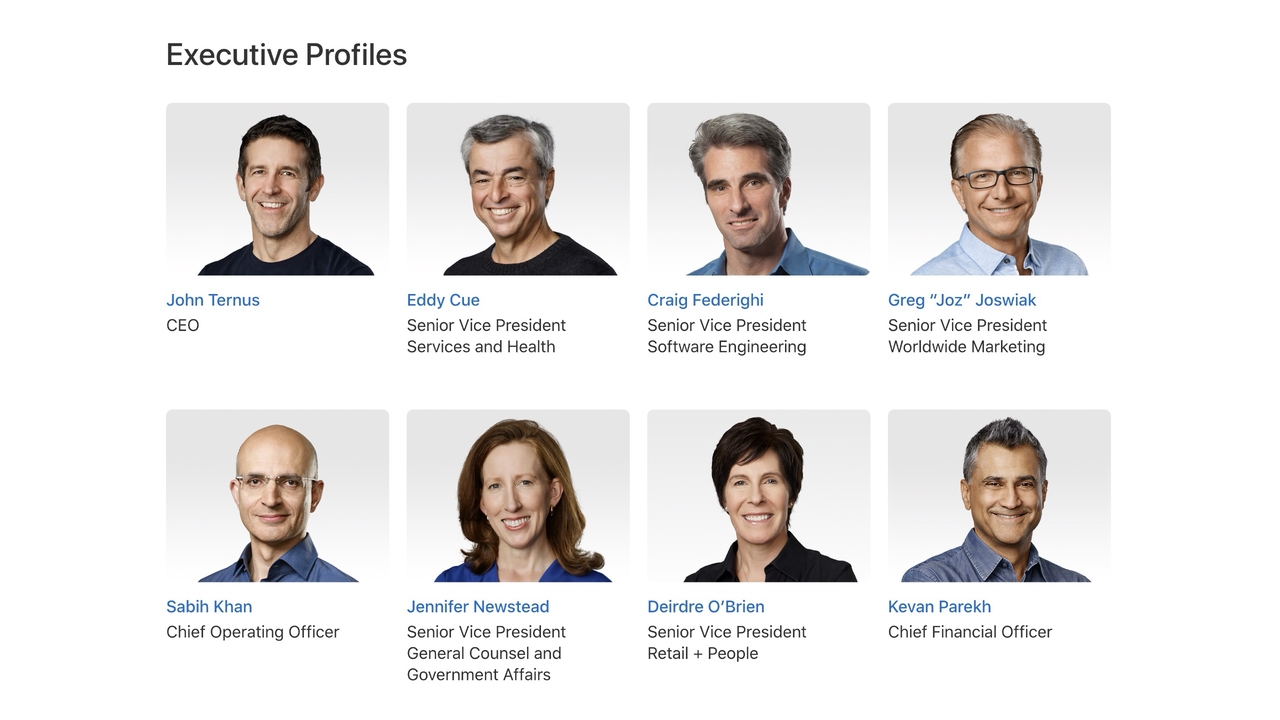Apple Updates Leadership Page as John Ternus Takes Over as CEO
