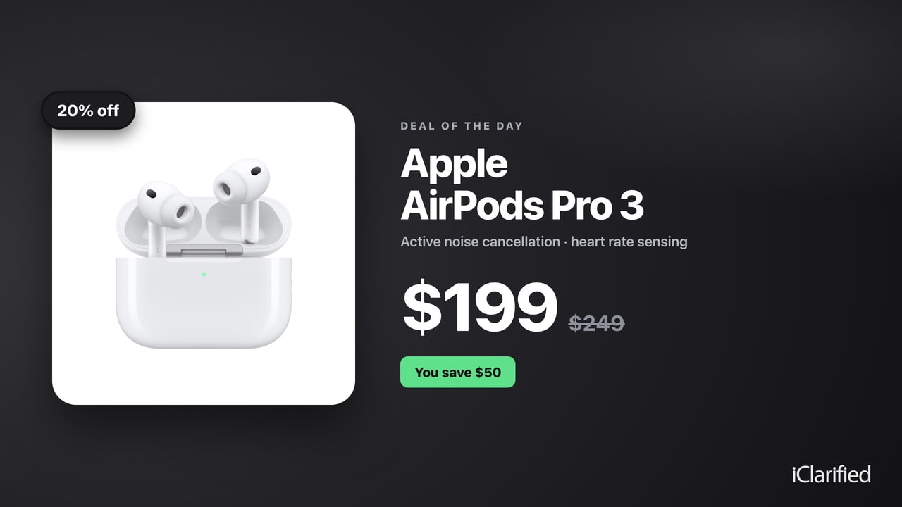 Apple AirPods Pro 3 Drop to $199 ($50 Off) [Deal]