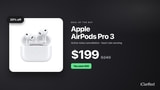 Apple AirPods Pro 3 Drop to $199 ($50 Off) [Deal]