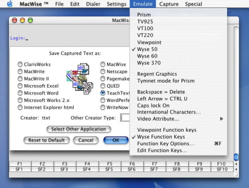 Terminal Emulation for Macintosh