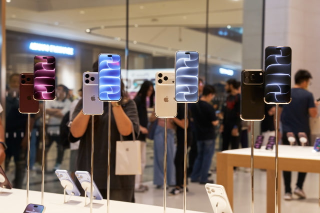 The iPhone 18 Pro display at Apple The Exchange TRX.