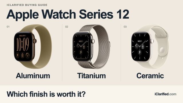 Apple Watch Series 12: Алюминий против Титана против Керамики