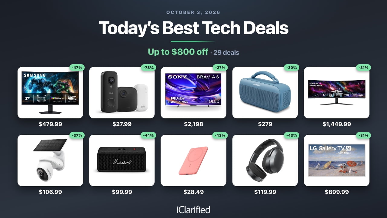 Today's Best Tech Deals: 77-Inch Sony OLED $2,198, Odyssey G7 $479.99, and More
