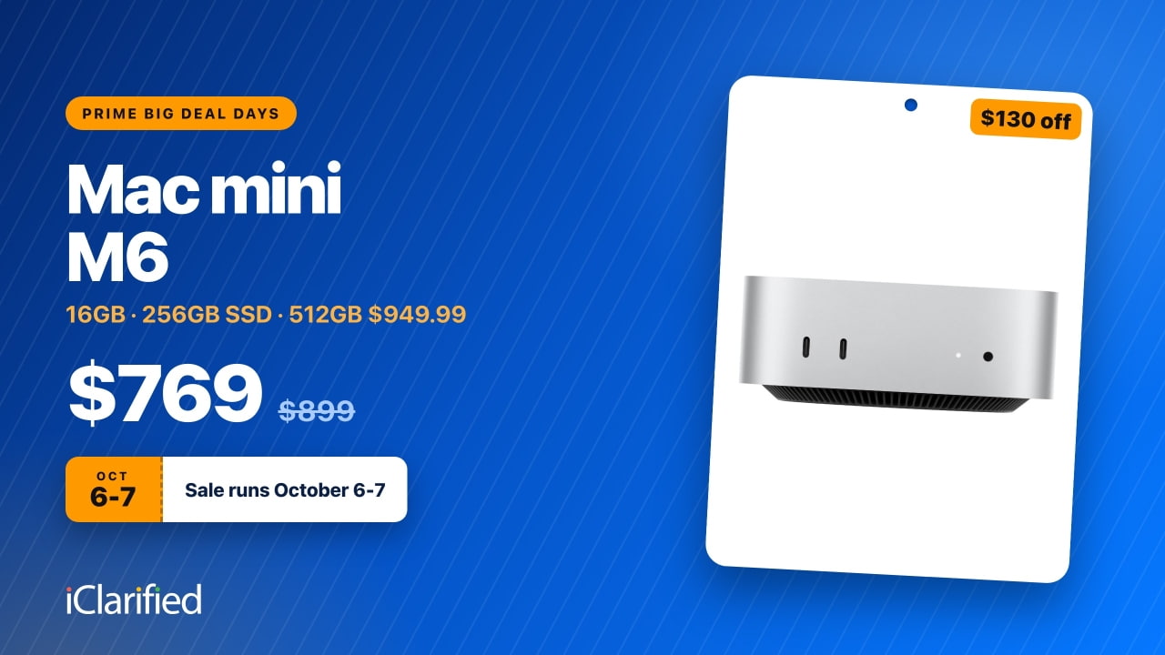 Mac mini Drops to New Low of $769 for Prime Big Deal Days [Deal]