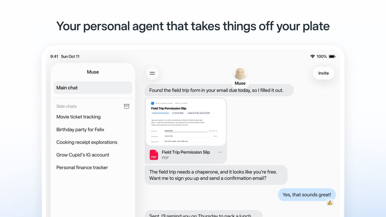 Meta's Muse Comes to iPad With Business App Connectors