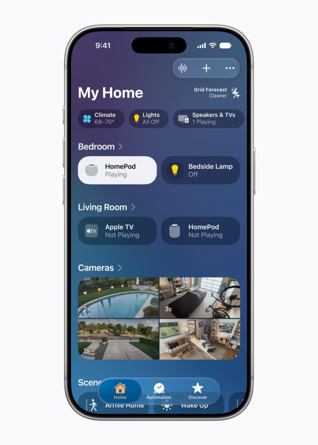 iPhone 18 Pro displays the Home app interface.