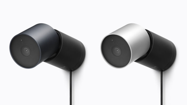 LG Outdoor Cam Plug-In in Essence Silver and Essence Graphite.