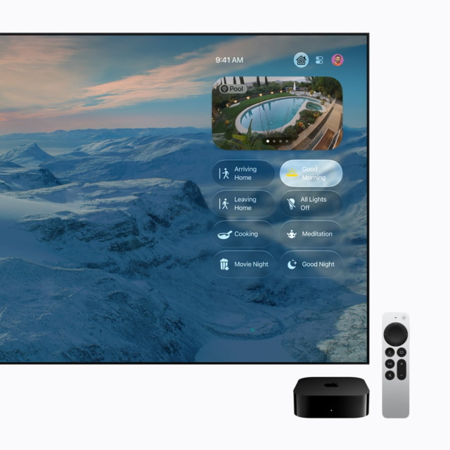 Home accessory controls on Apple TV 4K.
