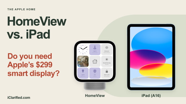 Apple HomeView and iPad (A16), with the question: Do you need Apple's $299 smart display?