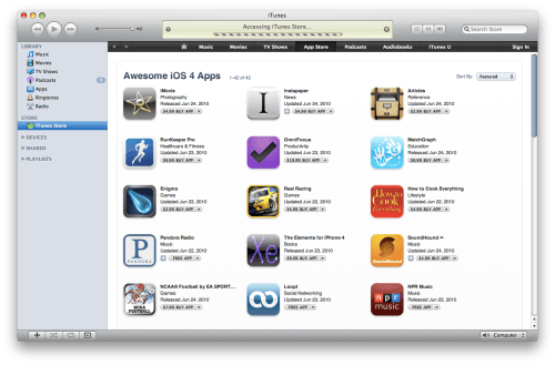 Apple Highlights &#039;Awesome iOS 4 Apps&#039;