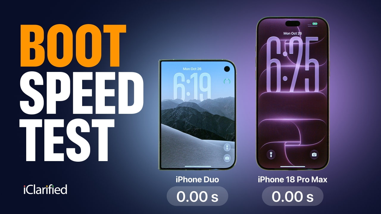 Boot Speed Test: iPhone Duo vs iPhone 18 Pro Max [Video] - iClarified
