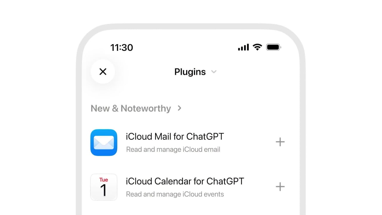 ChatGPT Adds iCloud Mail and Calendar Support