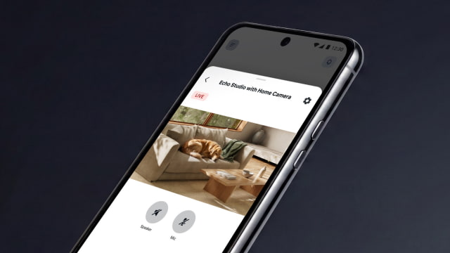 Live View from Echo Studio with Home Camera in the Alexa app