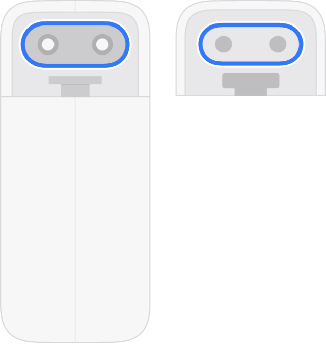 Apple's newer pill-shaped AC Connector 2 on a power adapter and plug