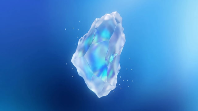 Official Gemini 4 Carbon artwork with an iridescent crystal on a blue background.
