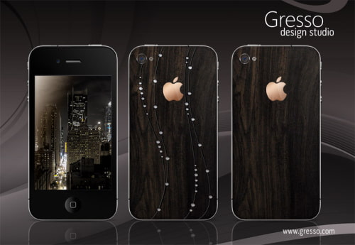 Gresso Reemplaza el vidrio del iPhone 4 con Madera Negra de Africa de 200 años
