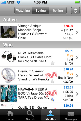 eBay Updates iPhone App With iOS 4 Multitasking, High-Res Graphics