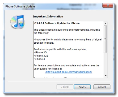 Apple Releases iOS 4.0.1 for iPhone