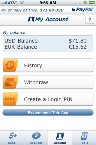 PayPal App Updated With iOS 4.0 Support