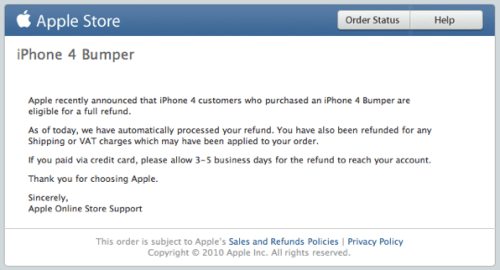 Apple Starts Refunding Bumper Purchases