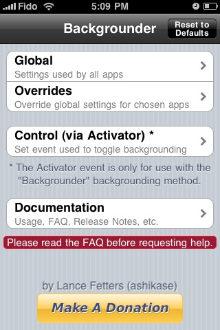 Backgrounder Adds Auto Detect Method for iOS 4