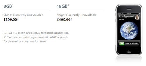 iPhone Currently Unavailable on Apple Store Online