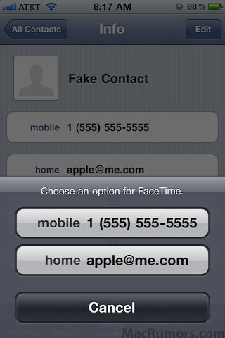 iOS 4.1 Beta 3 Adds Email-Based FaceTime Support