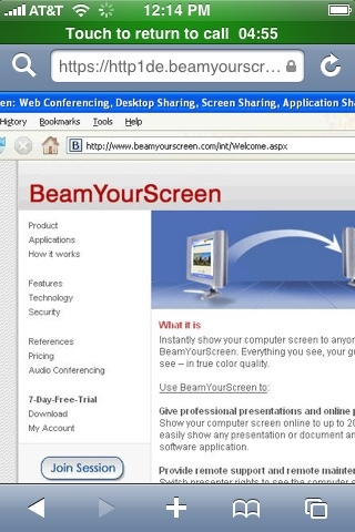 BeamYourScreen: Putting The Eye into iPhone