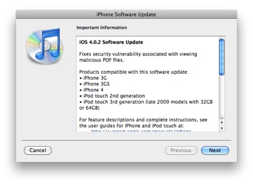 Apple Releases iOS 4.0.2 [Don&#039;t Update] [3x]