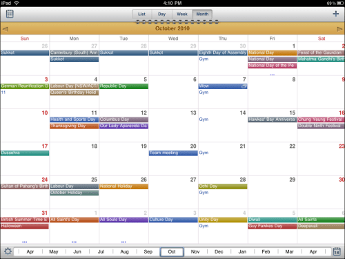 Calendars 1.2 Updated with iPad Compatibility