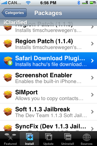 iPhone Safari Download Plugin Updated