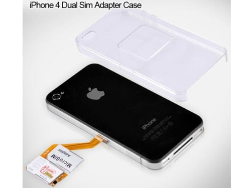 iPhone 4 Dual SIM Card Adapter Case